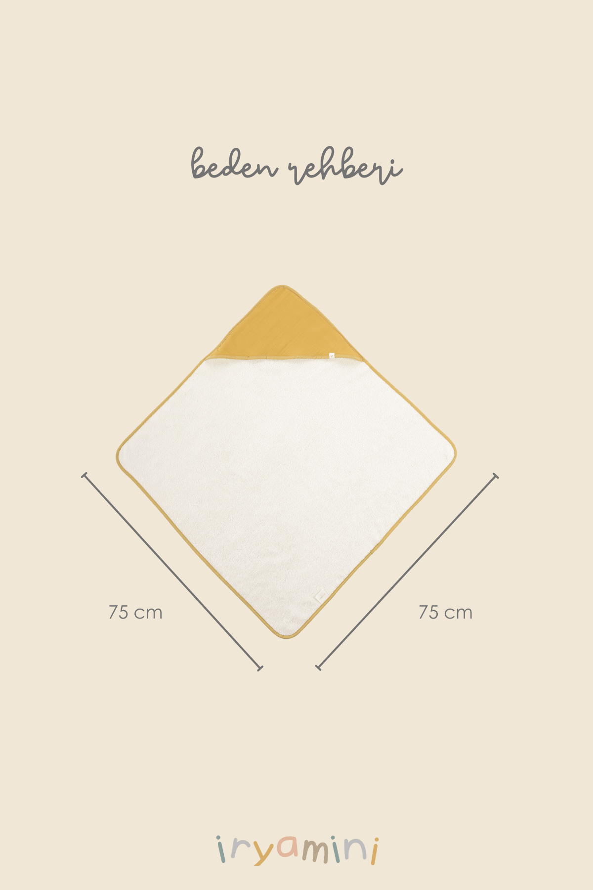 İRYA-Joy Of Colors Organik Pamuk Müslin Bebek Kundak Hardal 75X75-Kundak-4-fleurdirect.live