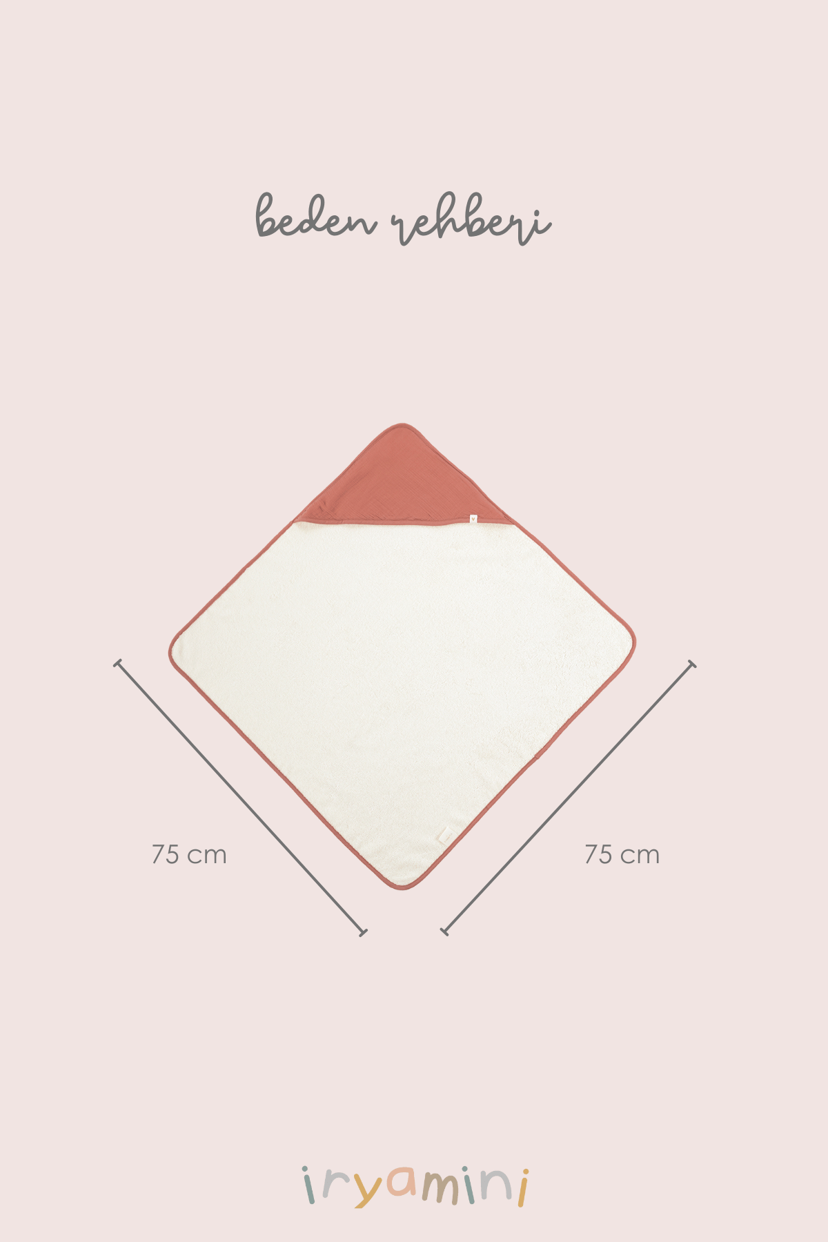 İRYA-Joy Of Colors Organik Pamuk Müslin Bebek Kundak Kiremit 75X75-Kundak-4-fleurdirect.live