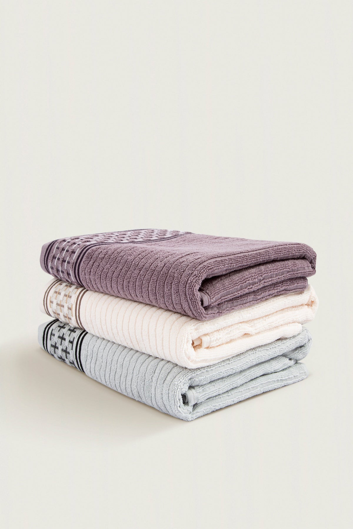 İRYA-Olwen Banyo Havlusu 90X150 Cm Gri-Havlu & Havlu Setleri-5-fleurdirect.live