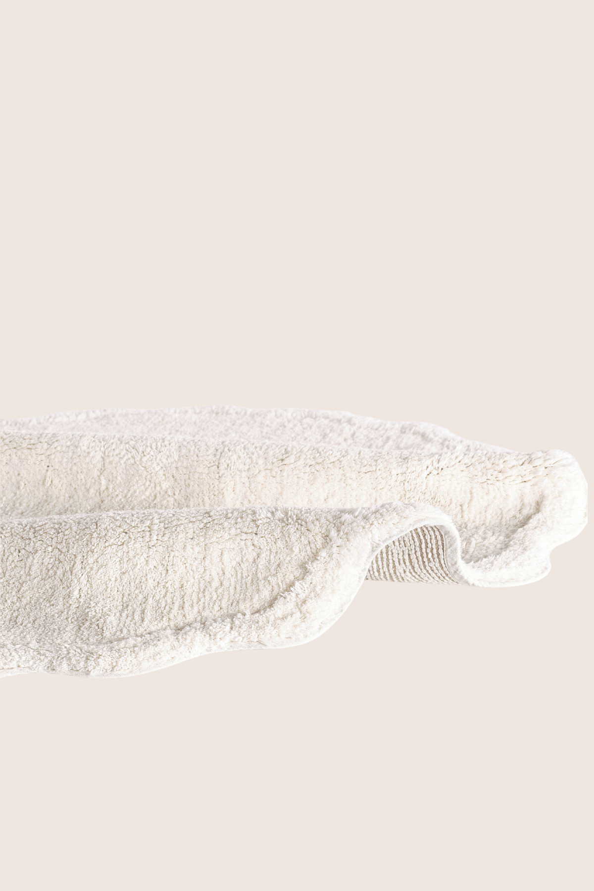 İRYA-Scallop Yuvarlak Banyo Paspası Bambu 90X90 Ekru-Paspas-5-fleurdirect.live