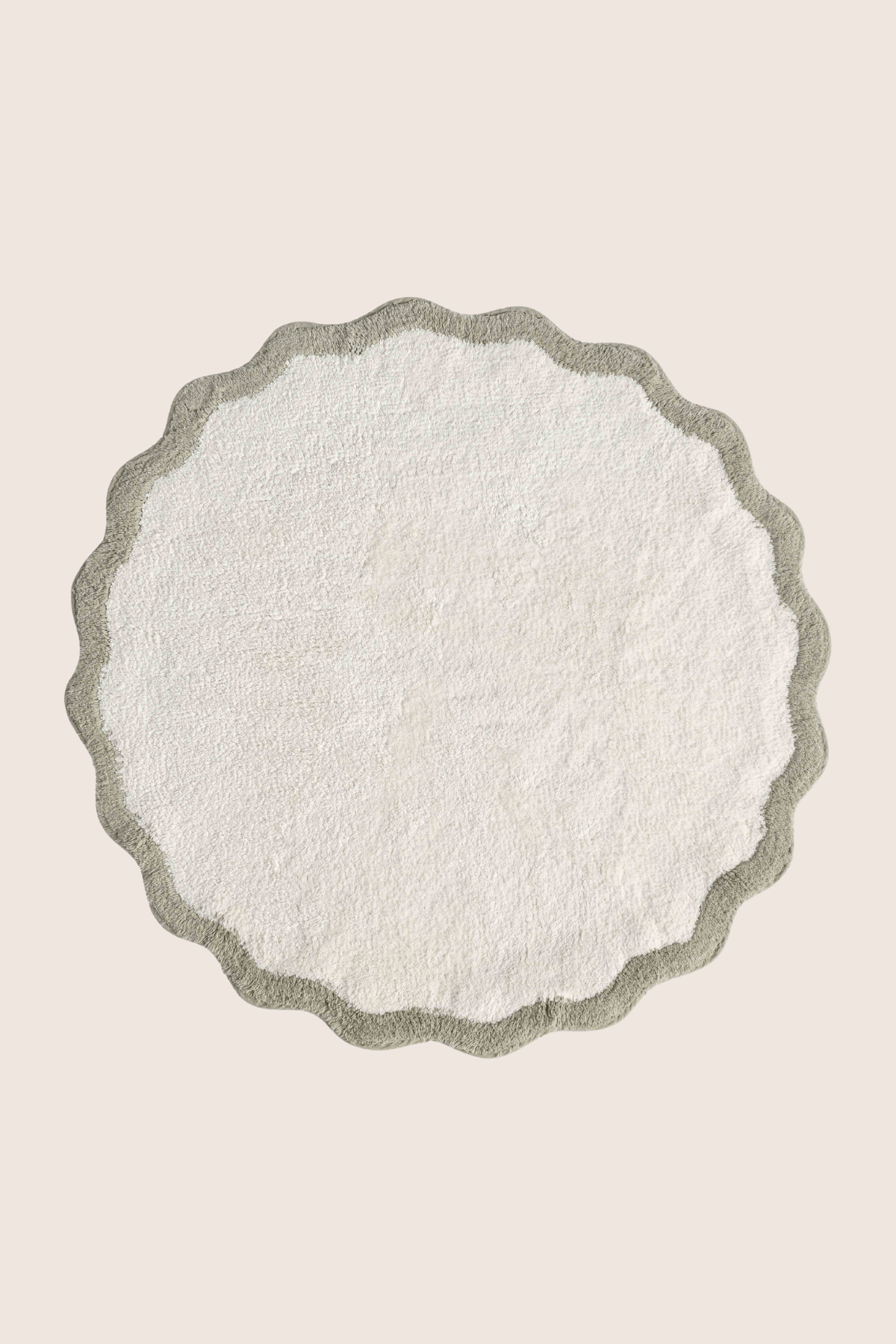 İRYA-Scallop Yuvarlak Banyo Paspası Bambu 90X90 Yeşil-Paspas-3-fleurdirect.live