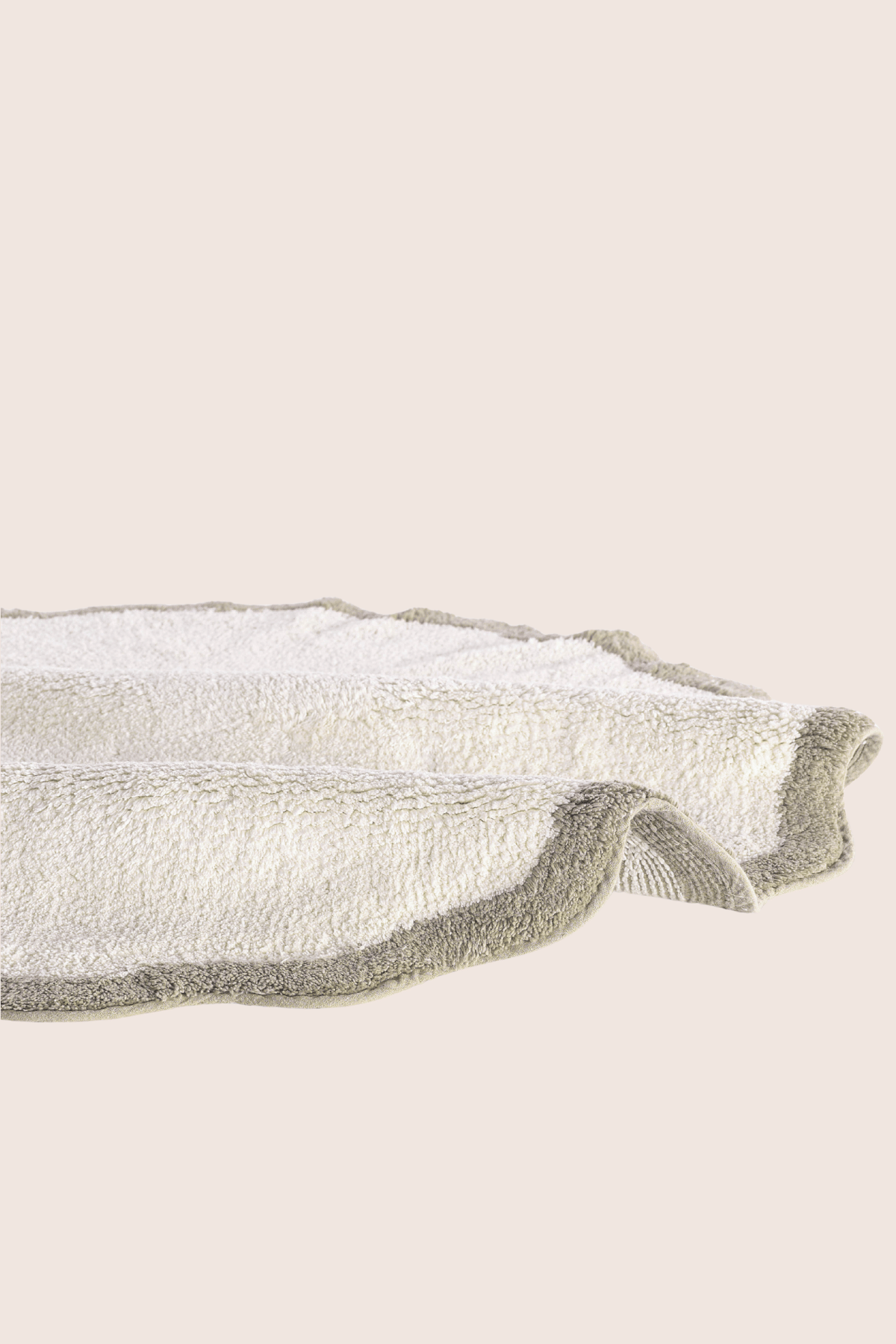 İRYA-Scallop Yuvarlak Banyo Paspası Bambu 90X90 Yeşil-Paspas-4-fleurdirect.live