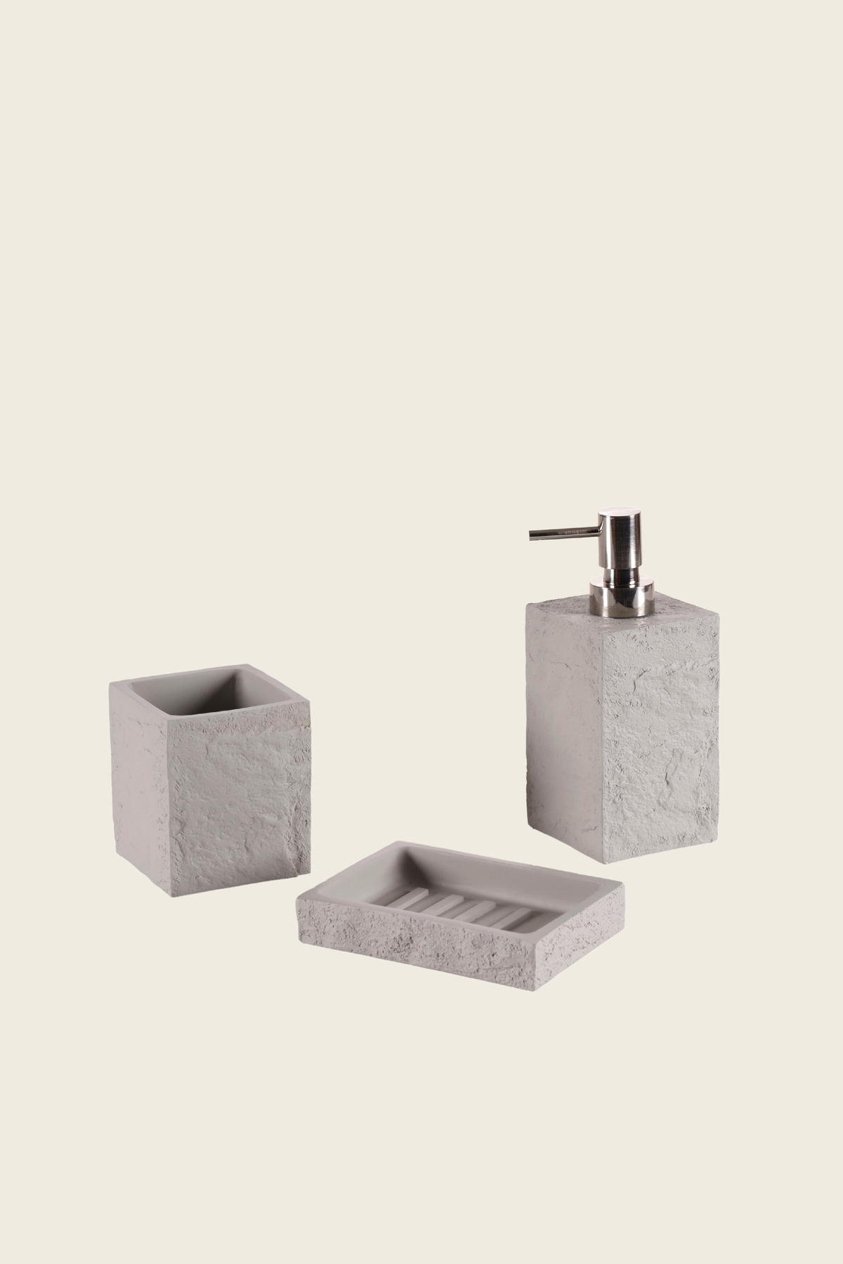 İRYA-Terra 3 Parça Banyo Seti Gri-Banyo Düzenleyicileri-1-fleurdirect.live