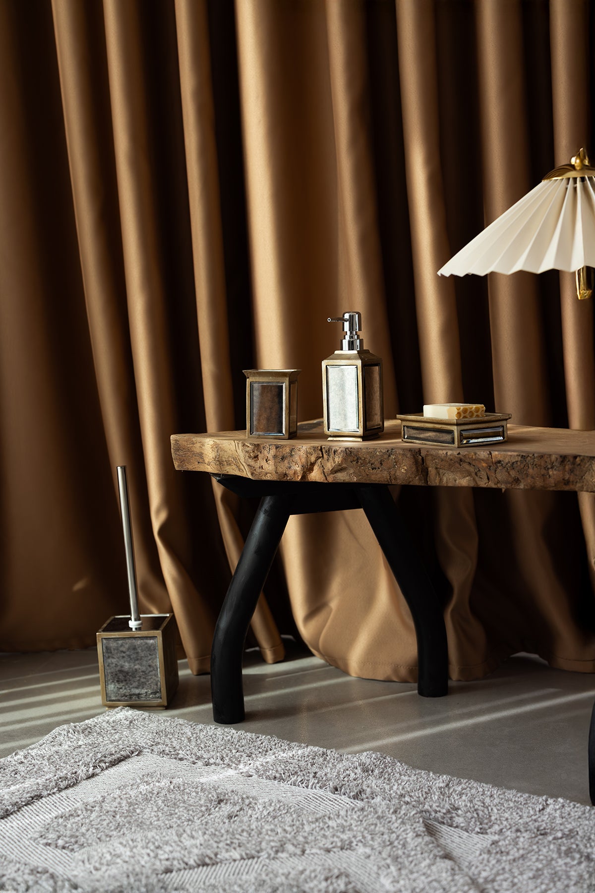 İRYA-Vivian 2’Li Takım Banyo Paspası %100 Pamuk 40X60 + 60X90 Gri-Paspas-3-fleurdirect.live