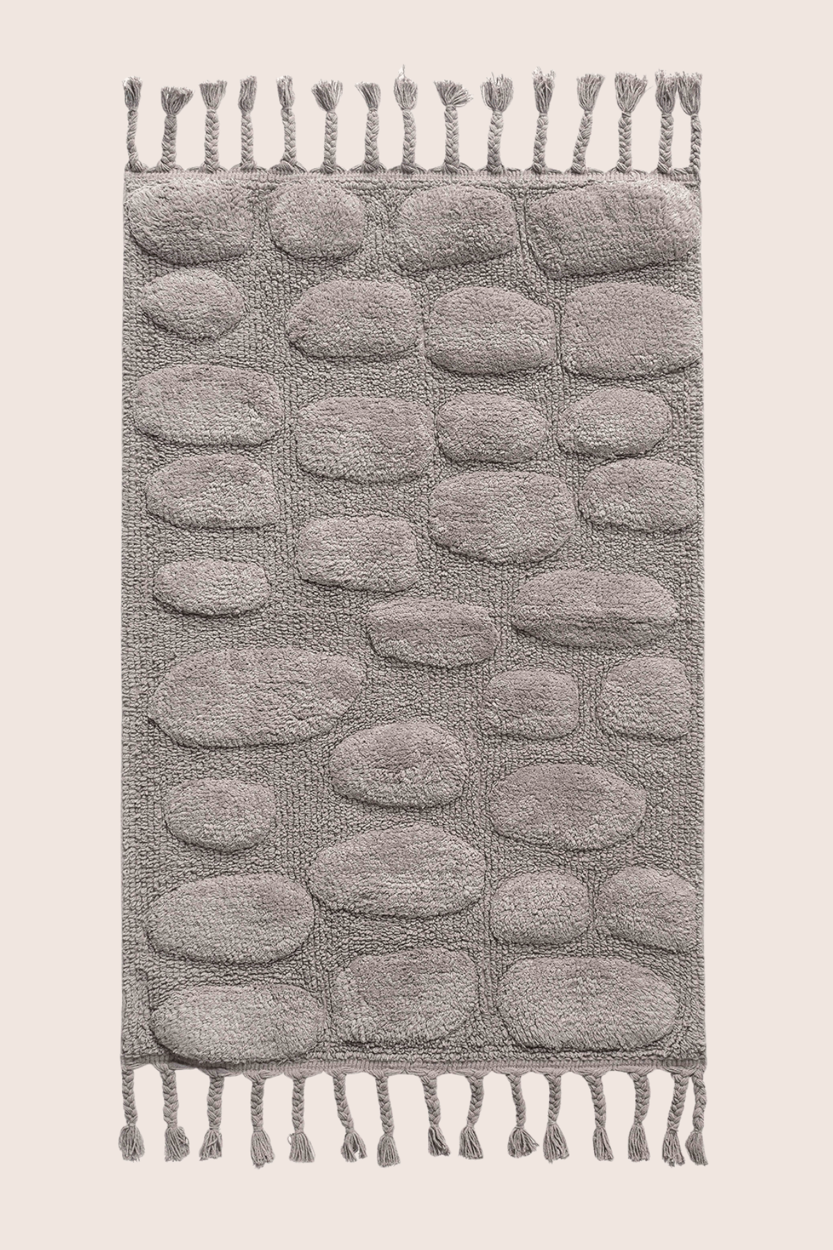 İRYA-Wall Tekli Banyo Paspası %100 Pamuk 60X100 Cm Gri-Paspas-3-fleurdirect.live