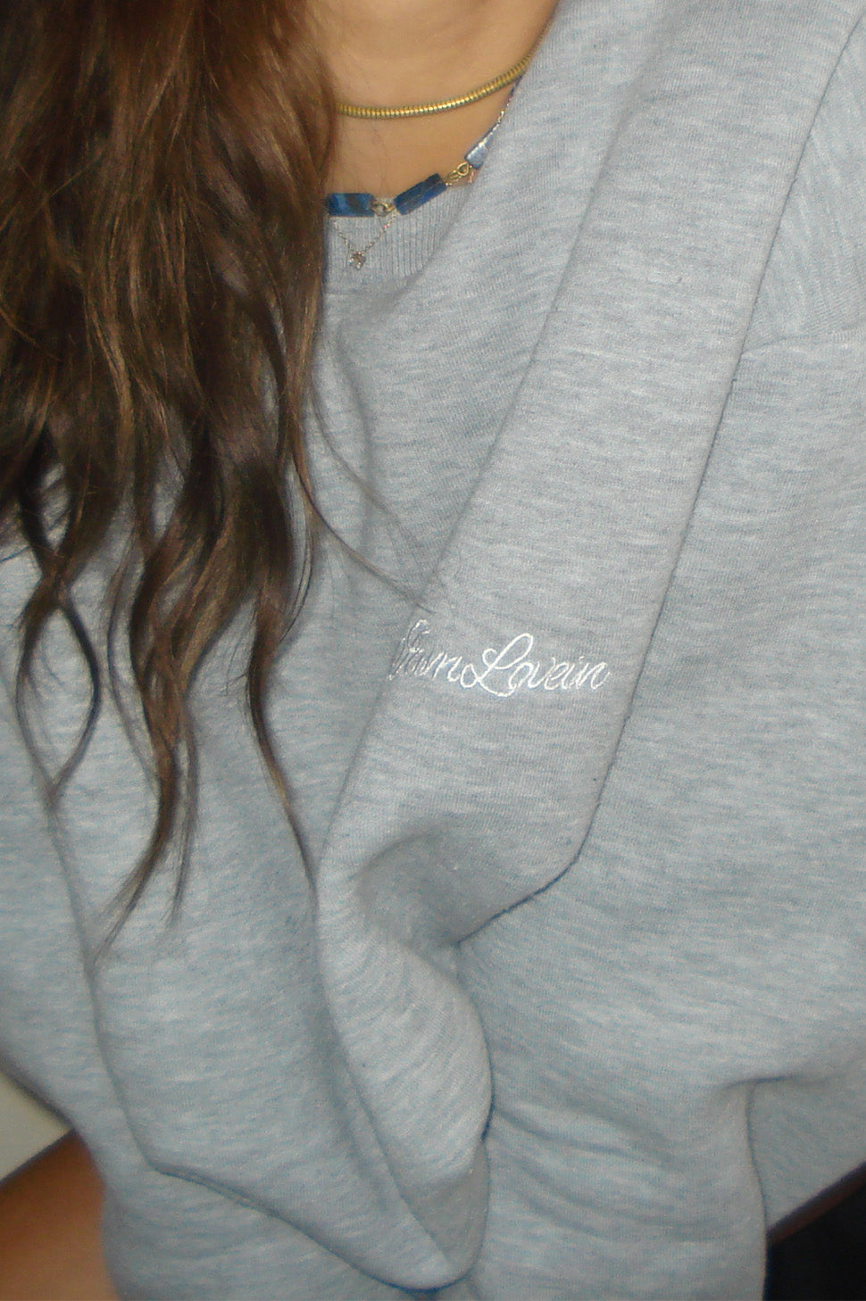 Iamlovein-Gray Marl Sweatshirt-Sweatshirts & Hoodies-2-fleurdirect.live