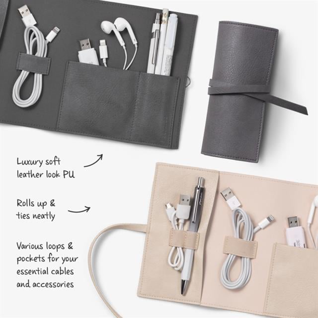 If-Bookaroo Travel Tech Tidy Kablo Düzenleyici Charcoal-Kablo Düzenleyici-3-fleurdirect.live