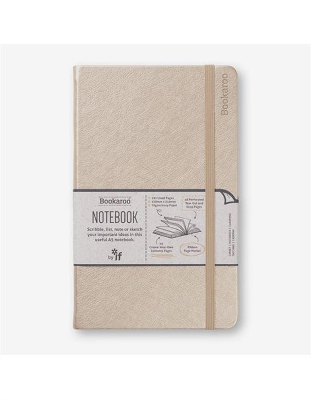 If-If Bookaroo A5 Journal çizgili Defter Gold-Defter-1-fleurdirect.live