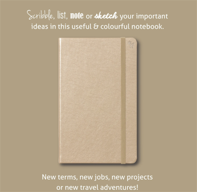 If-If Bookaroo A5 Journal çizgili Defter Gold-Defter-2-fleurdirect.live