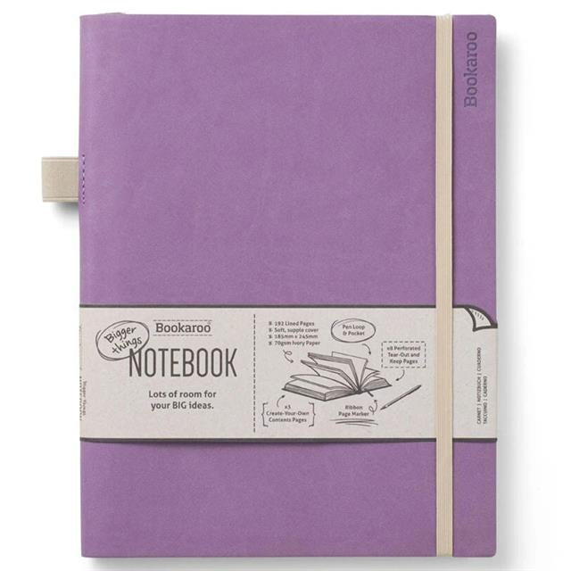 If-If Bookaroo Bigger Things Notebook Journal çizgili Defter Eflatun-Çizgili-1-fleurdirect.live
