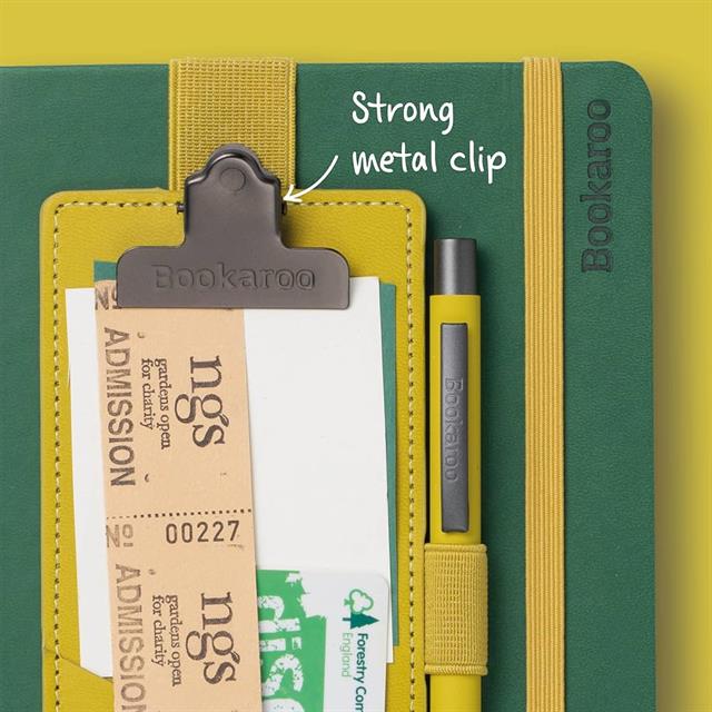If-If Bookaroo Clipboard Klipsli Lastikli Kalemlik Cream-Kitap Ayracı-3-fleurdirect.live