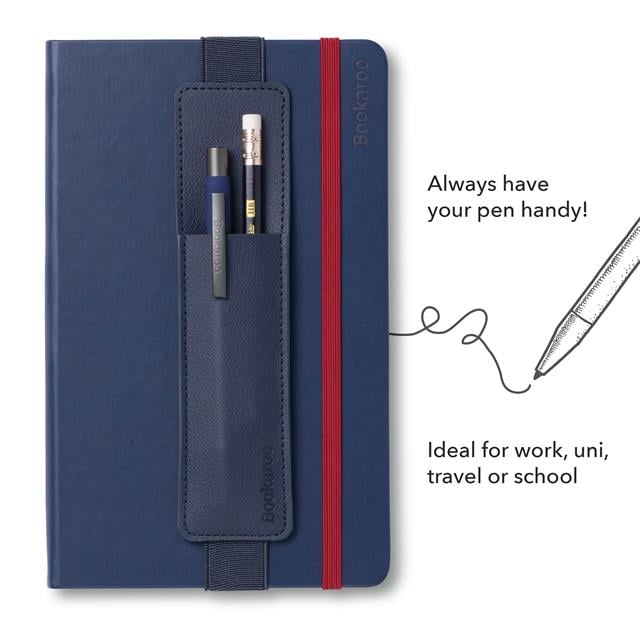 If-İf Bookaroo Pen Pouch Defter üstü Kalemlik Navy Lacivert-Kitap Ayracı-2-fleurdirect.live