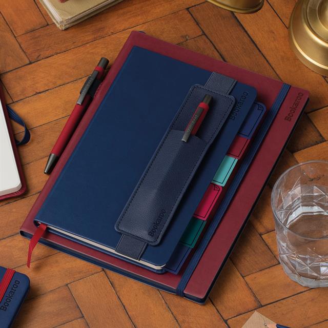 If-İf Bookaroo Pen Pouch Defter üstü Kalemlik Navy Lacivert-Kitap Ayracı-5-fleurdirect.live