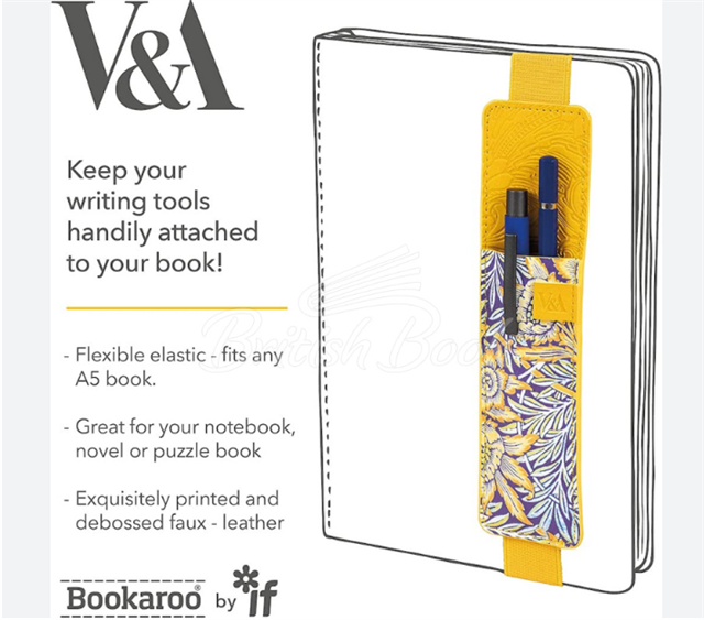 If-If Bookaroo Pen Pouch Sarı çiçekli Lastikli Kalemlik-Kitap Ayracı-3-fleurdirect.live