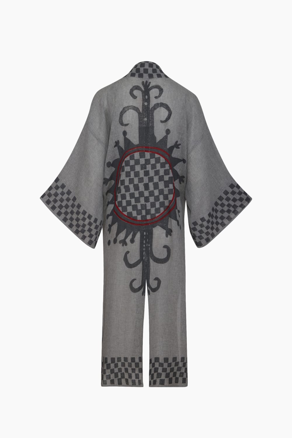 İkikız-Dama Desenli Kimono-Kimono-6-fleurdirect.live