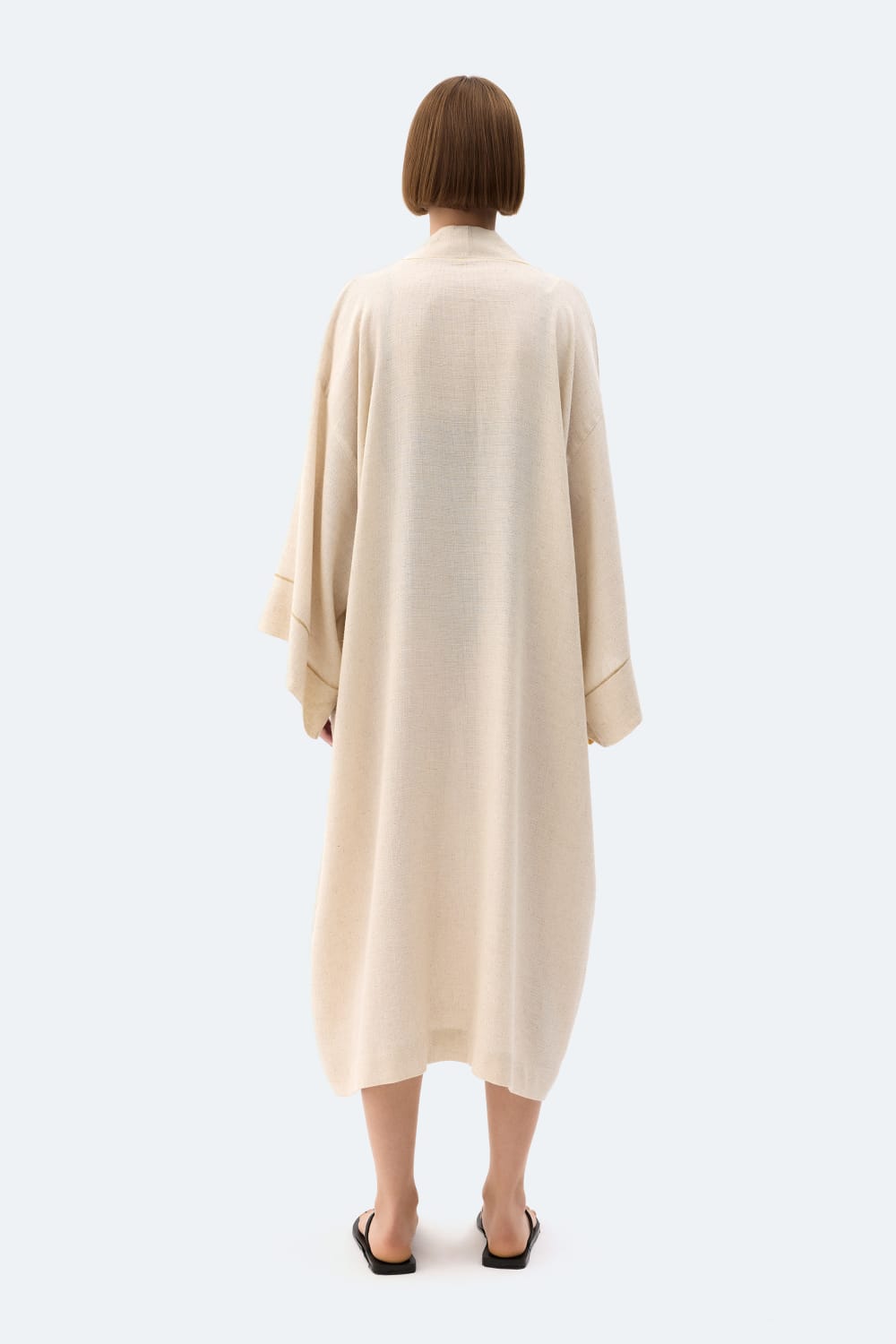 İkikız-Natürel Keten Kimono-Kimono-3-fleurdirect.live
