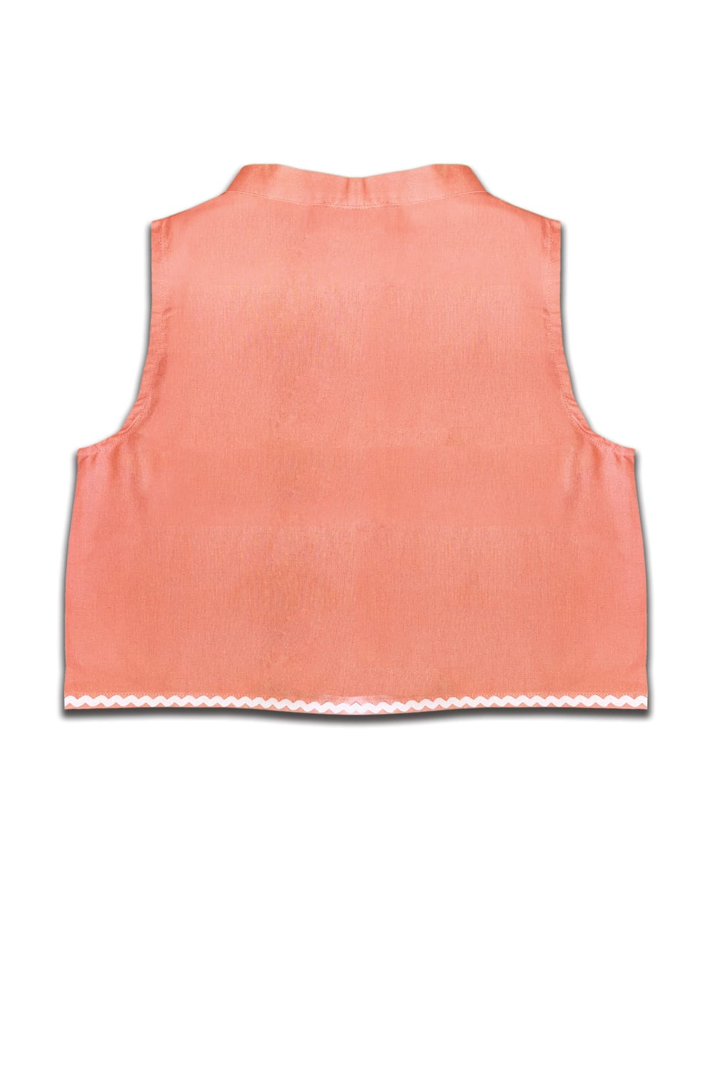 In D'Tales-Keten Bağlamalı Somon Crop Top-Crop Top-2-fleurdirect.live