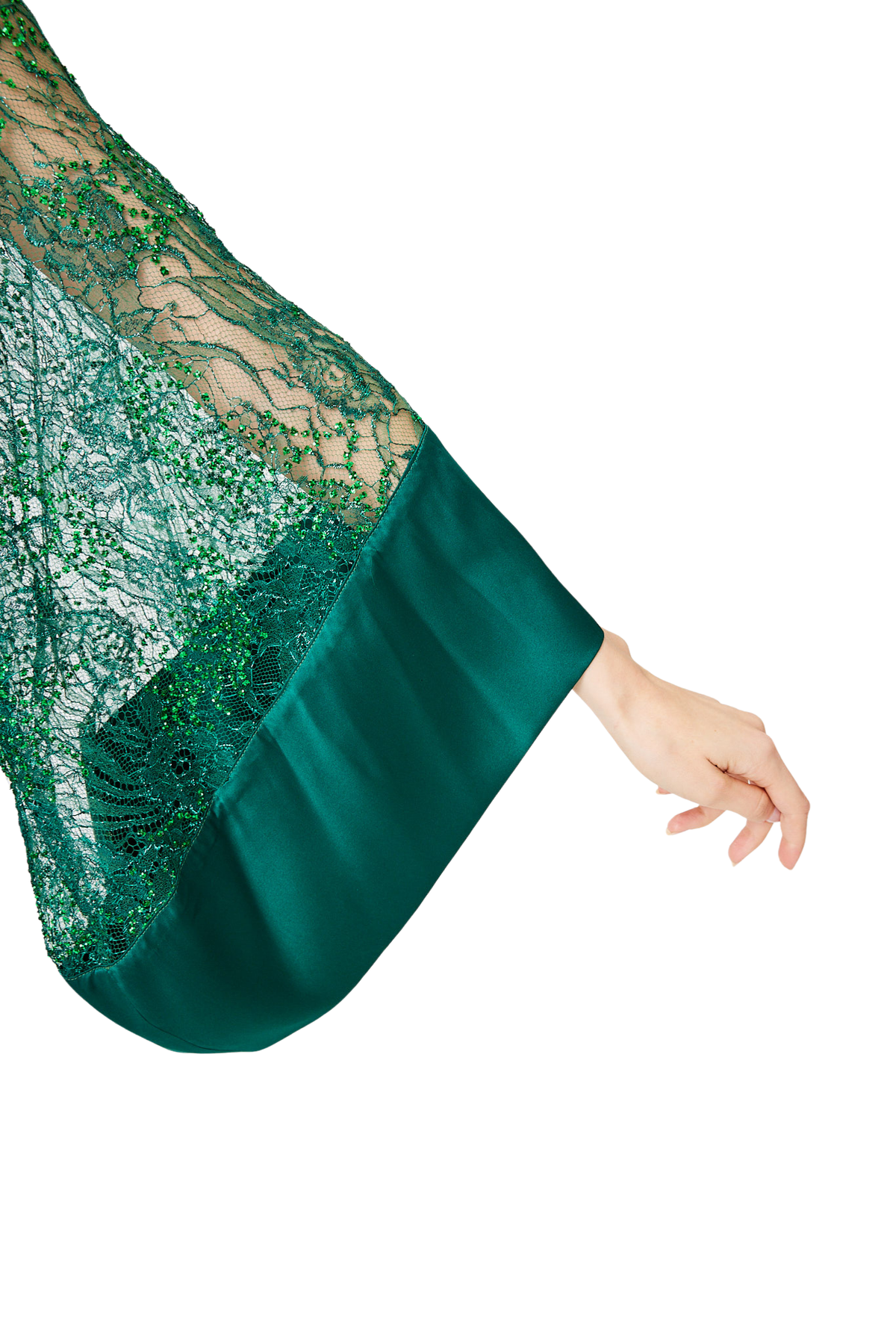İpek Kıramer-Green Lace Set-Alt - Üst Takım-5-fleurdirect.live