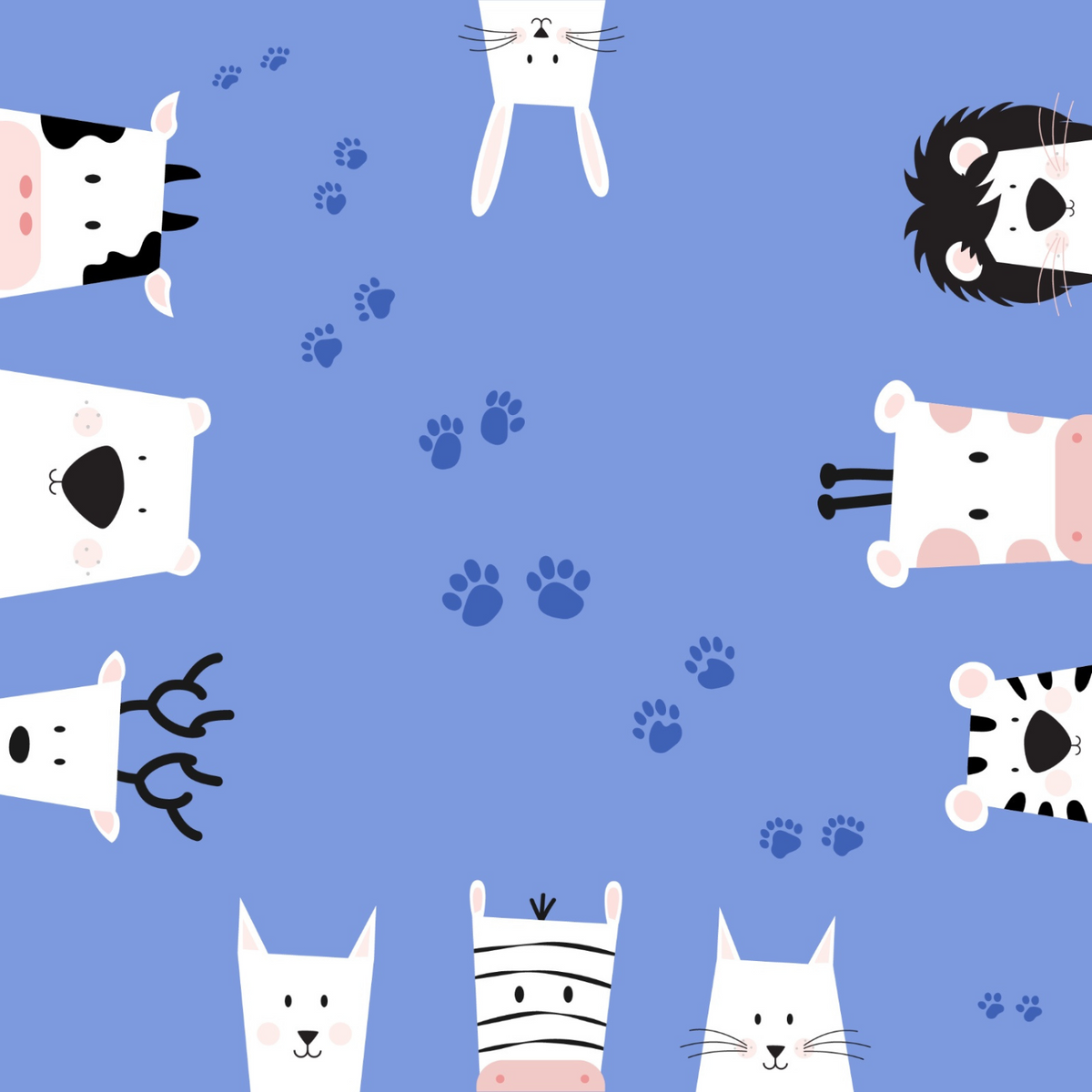 Paws And Claws Çift Taraflı Pamuk Saten Çok Renkli Çocuk Nevresim Seti 140X200Cm
