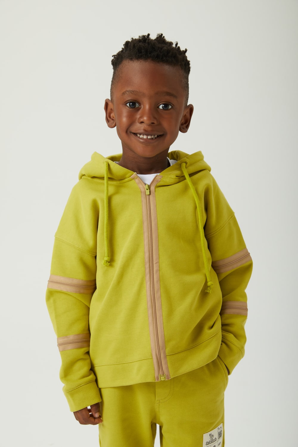 JayJayJumpie-3'ü Bir Arada Dönüşebilir Hoodie Çıkarılabilir Dirsek Parçalı Kapüşonlu Çocuk Sweatshirt | Lime-Sweatshirts & Hoodies-4-fleurdirect.live