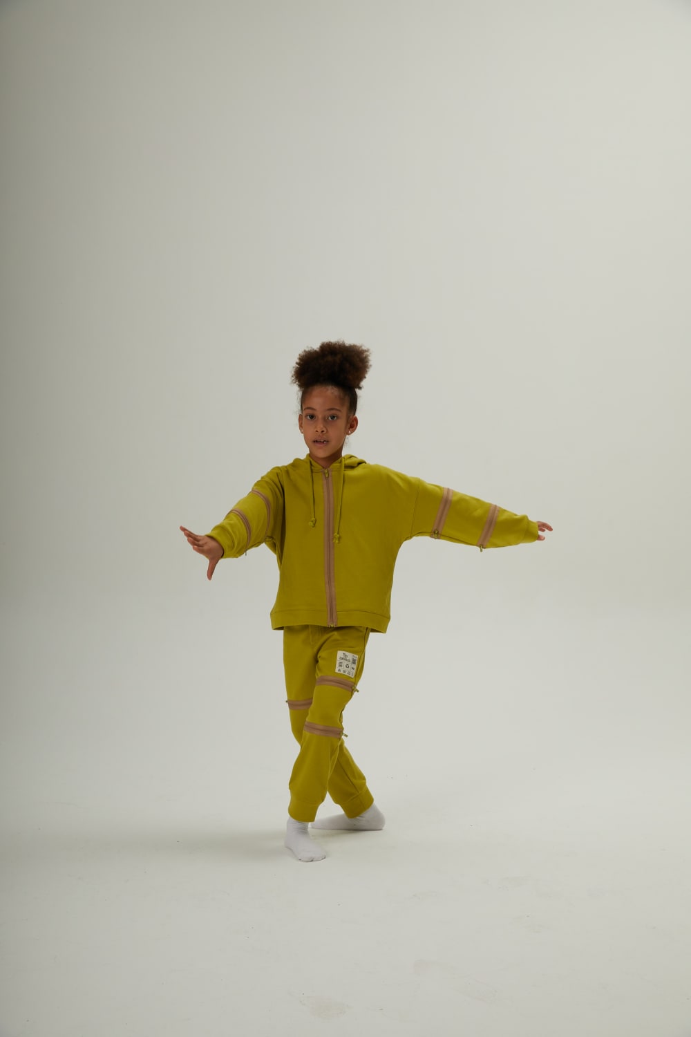 JayJayJumpie-3'ü Bir Arada Dönüşebilir Hoodie Çıkarılabilir Dirsek Parçalı Kapüşonlu Çocuk Sweatshirt | Lime-Sweatshirts & Hoodies-6-fleurdirect.live