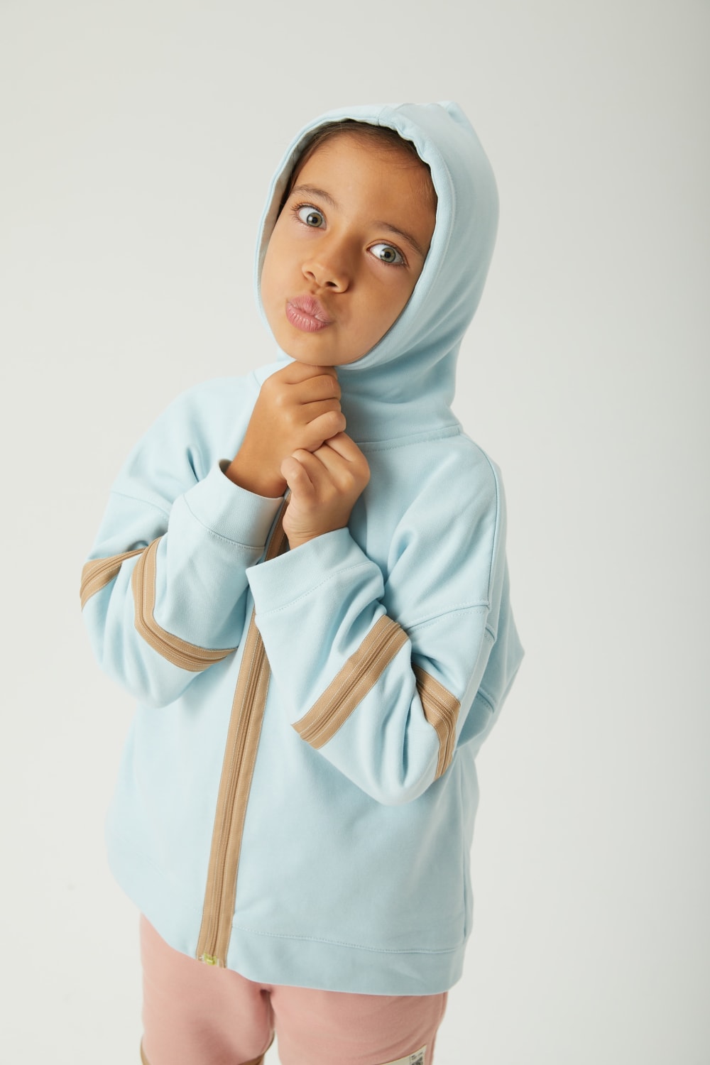 JayJayJumpie-3'ü Bir Arada Dönüşebilir Hoodie Çıkarılabilir Dirsek Parçalı Kapüşonlu Çocuk Sweatshirt | Mavi-Sweatshirts & Hoodies-7-fleurdirect.live