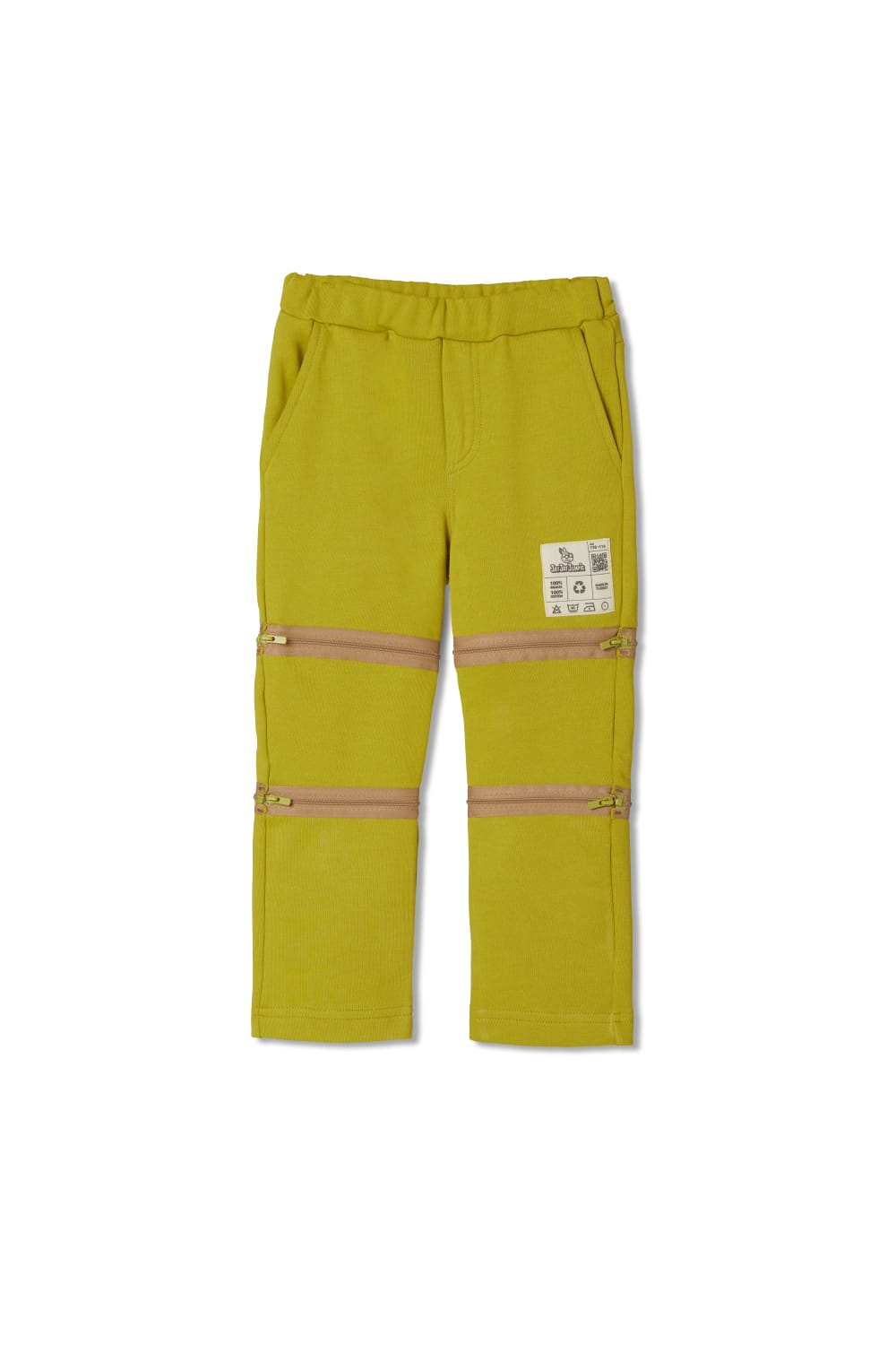 JayJayJumpie-3'ü Bir Arada Dönüşebilir Joggers Çıkarılabilir Diz Parçalı Çocuk Pantolon | Lime-Pantolon-1-fleurdirect.live