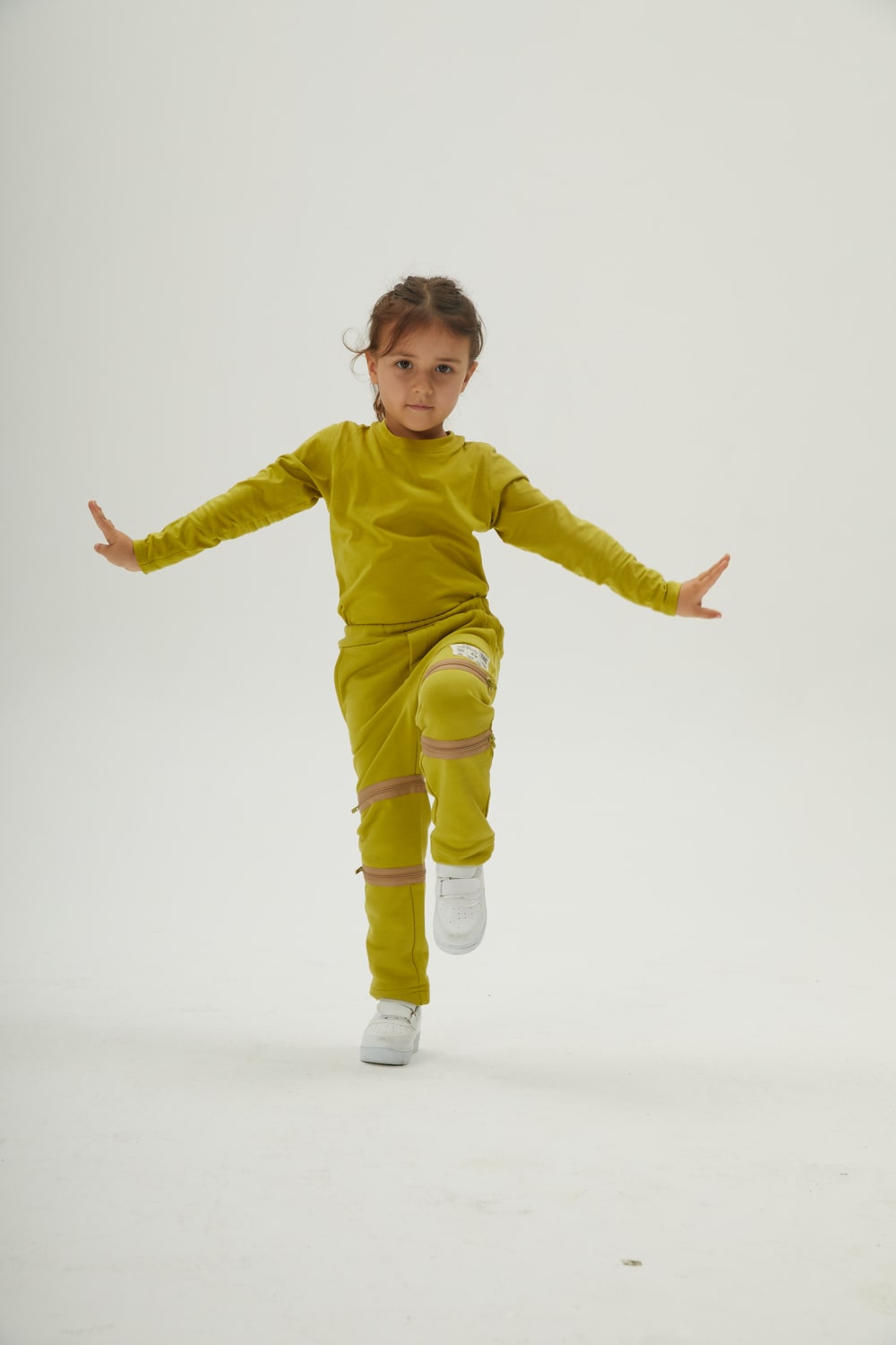 JayJayJumpie-3'ü Bir Arada Dönüşebilir Joggers Çıkarılabilir Diz Parçalı Çocuk Pantolon | Lime-Pantolon-4-fleurdirect.live