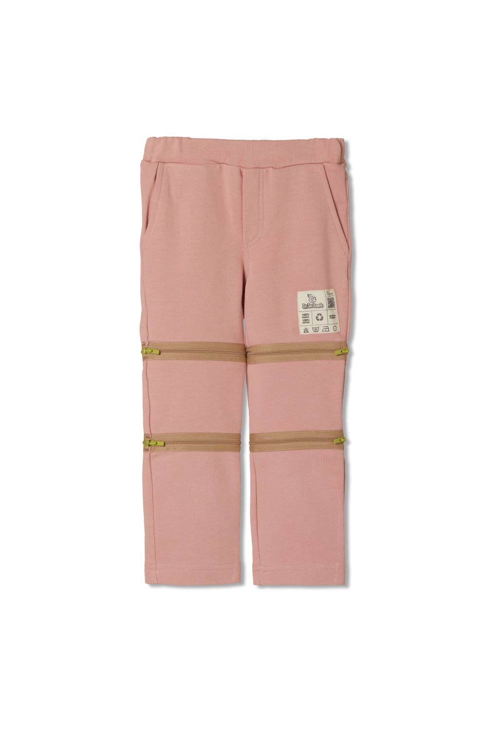 JayJayJumpie-3'ü Bir Arada Dönüşebilir Joggers Çıkarılabilir Diz Parçalı Çocuk Pantolon | Pembe-Pantolon-1-fleurdirect.live