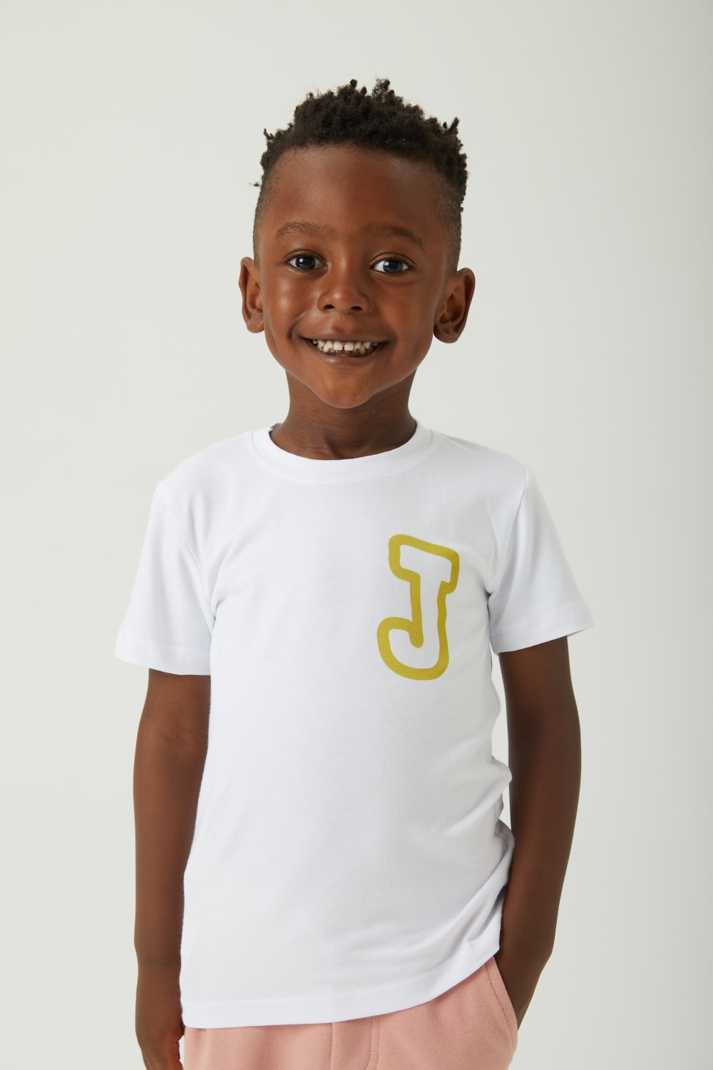 JayJayJumpie-Lime J Baskılı Pamuklu Beyaz Kısa Kollu Tişört-T-Shirts-3-fleurdirect.live