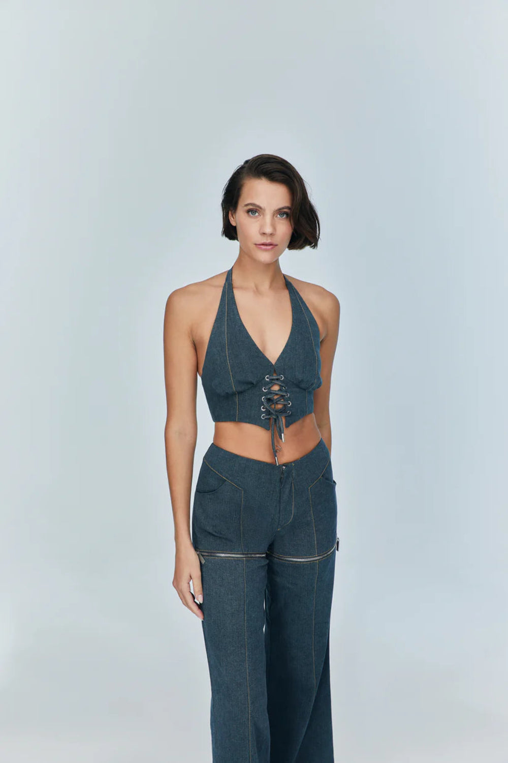 Jendue-Monte Pants & Zipper Short-Pantolon-1-fleurdirect.live