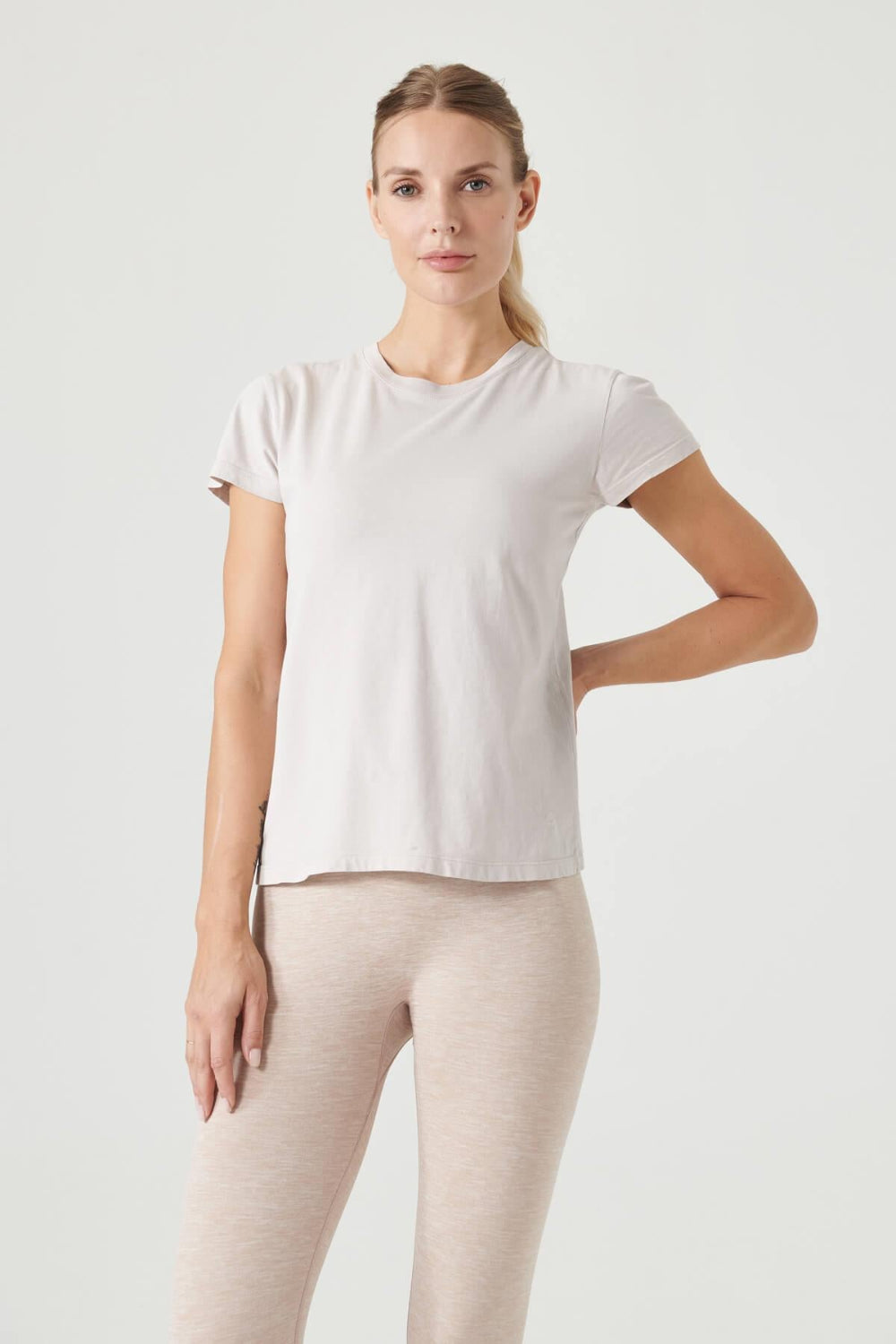 Jerf-Lydney Kadın T Shirt Bej-T-shirt-1-fleurdirect.live