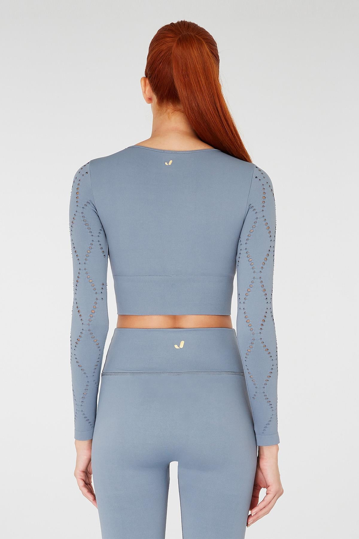 Jerf-Naples Uzun Kol Crop Top Econyl Stone-Crop Top-4-fleurdirect.live