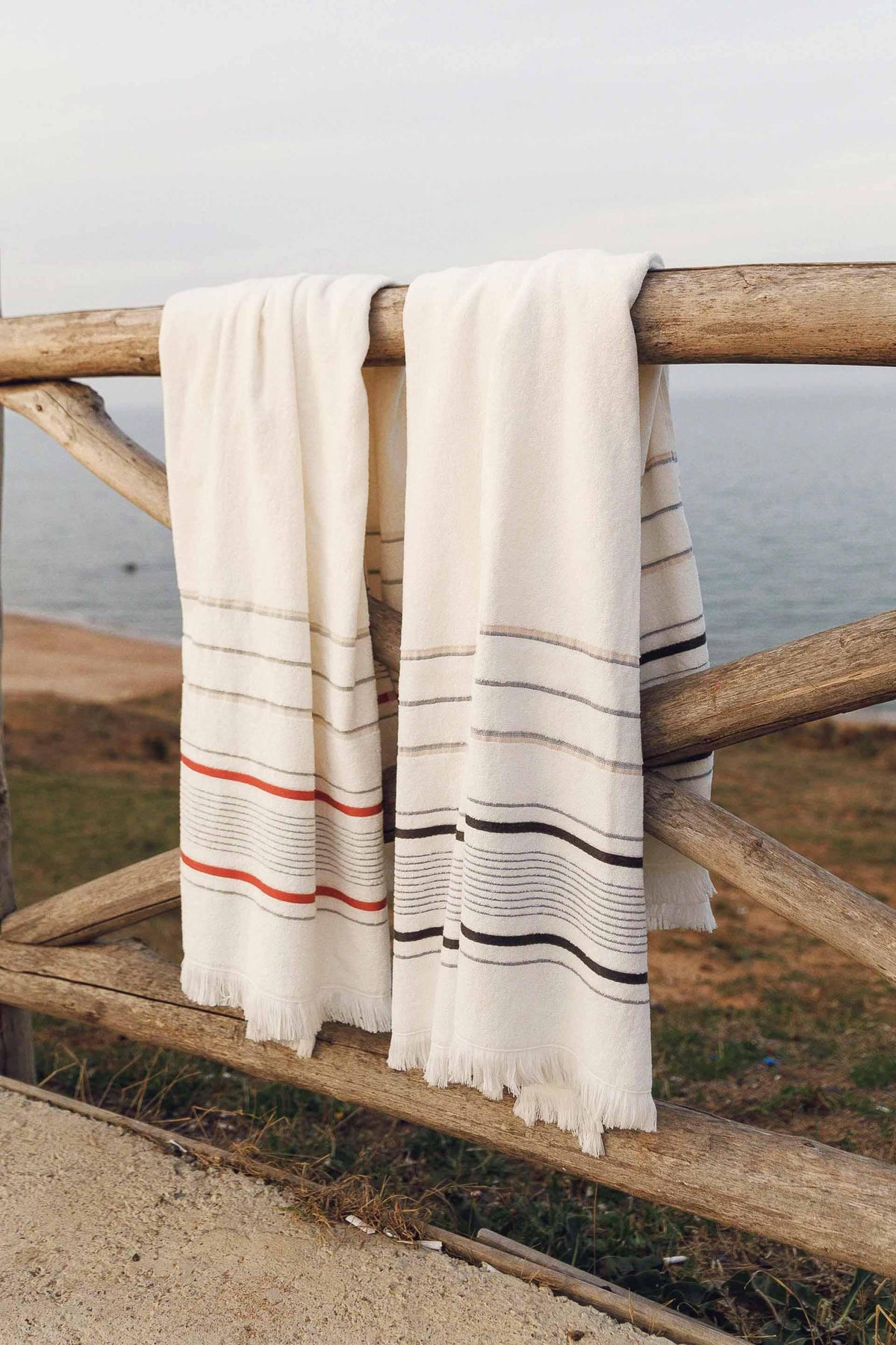 Dia Yüz Havlusu 50x90 cm | TENCEL™ & Pamuk | Somon, Denim
