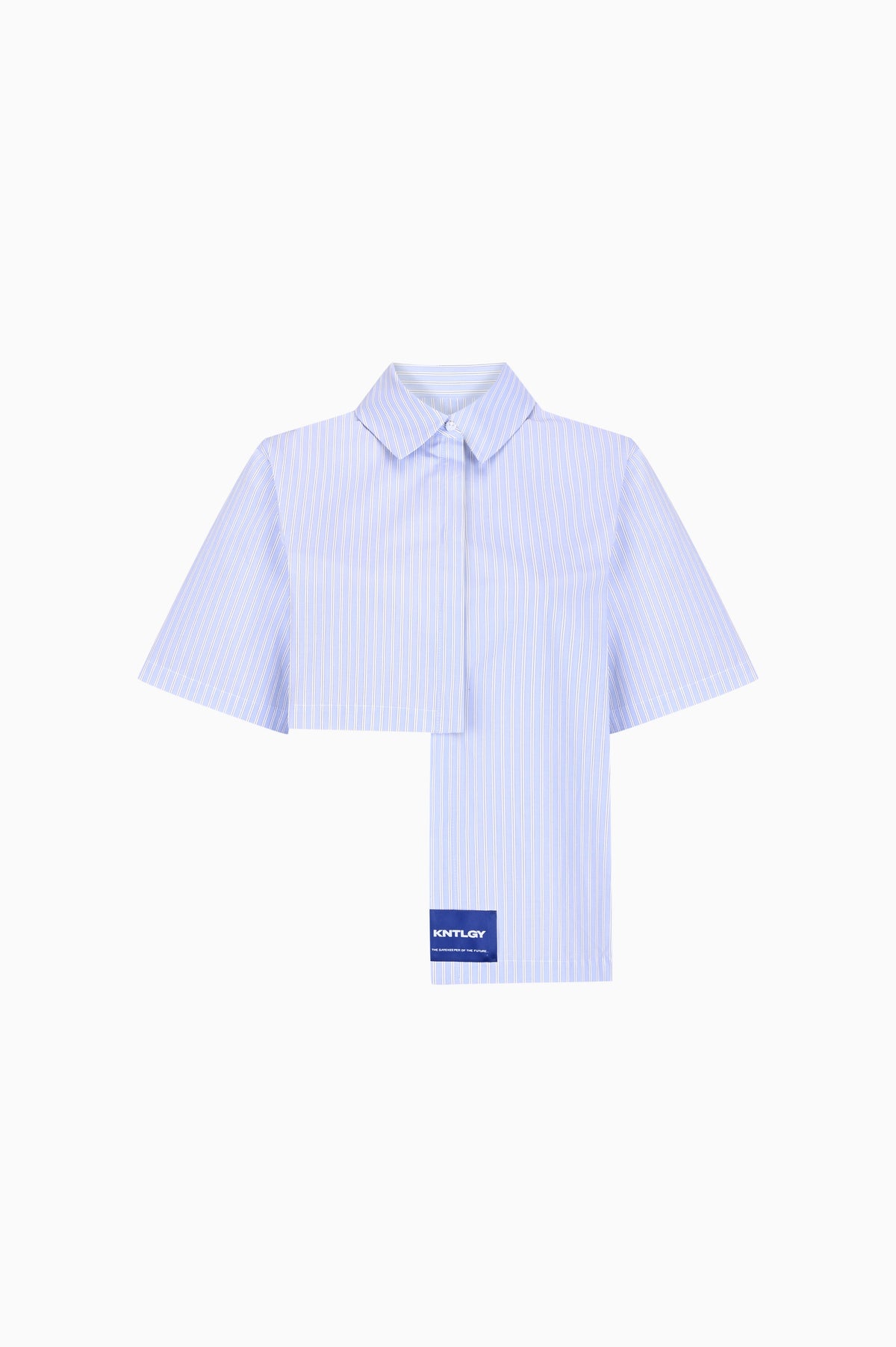 KNTLGY-Kntlgy Intersectional Crop Shirt-Gömlek-1-fleurdirect.live