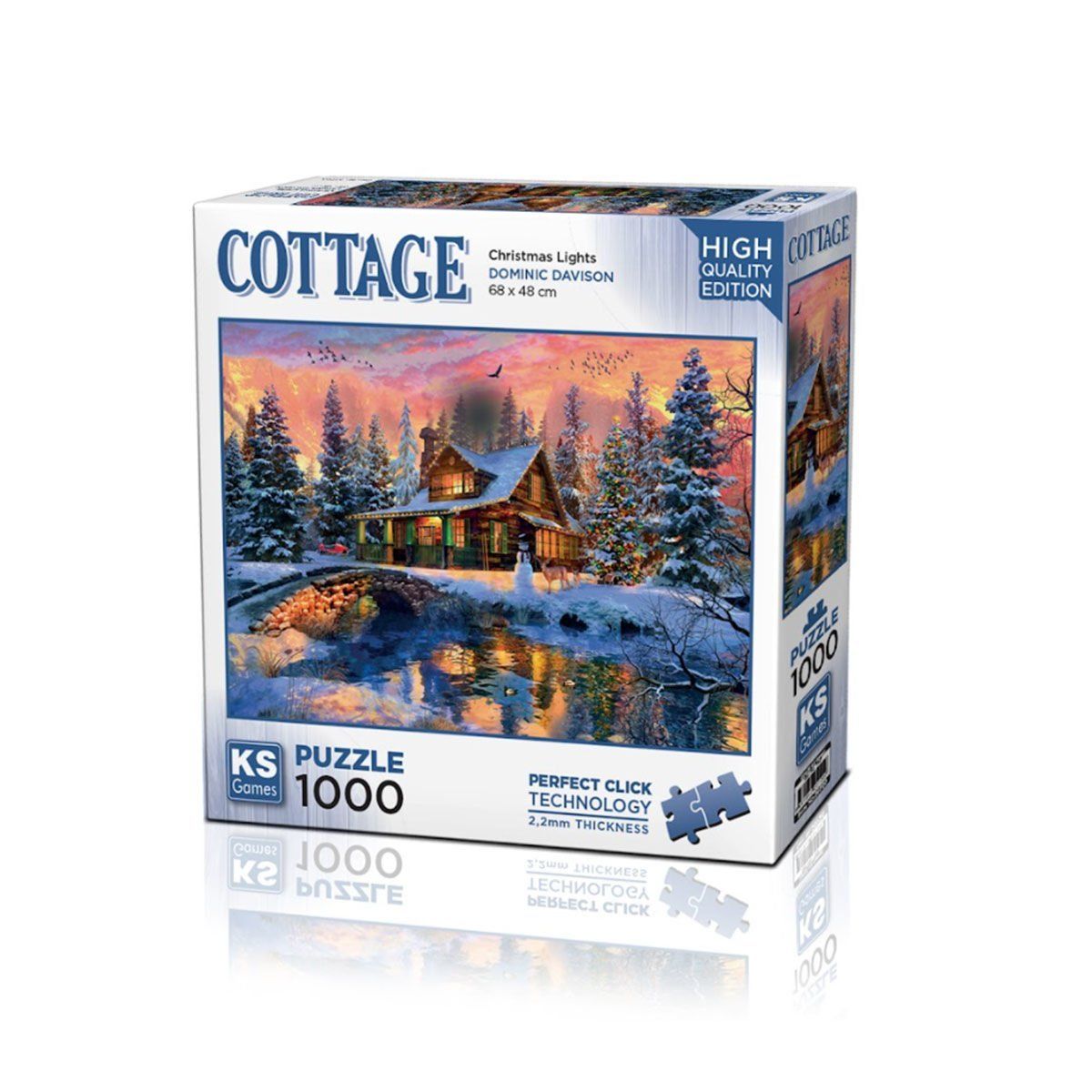 KS Puzzle-Christmas Lights 1000 Parça Puzzle-Puzzle-1-fleurdirect.live