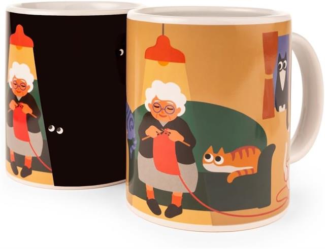 Kikkerland-Kikkerland Cat Lady Morph Mug Kupa-Kupa-4-fleurdirect.live