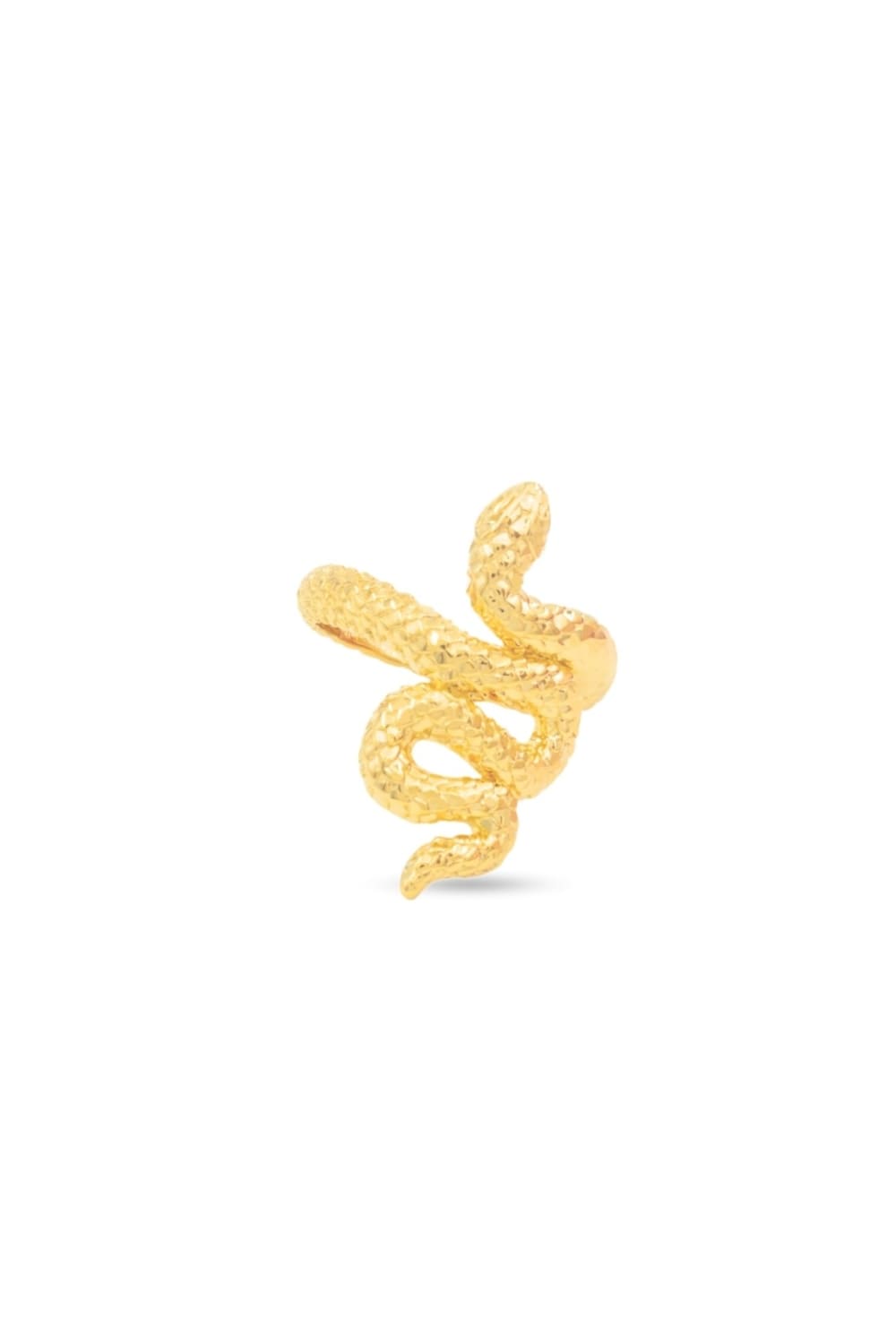 Kimolos-Slytherin 925 Ayar Gümüş Gold Renk Yılanlı Yüzük-Yüzük-1-fleurdirect.live