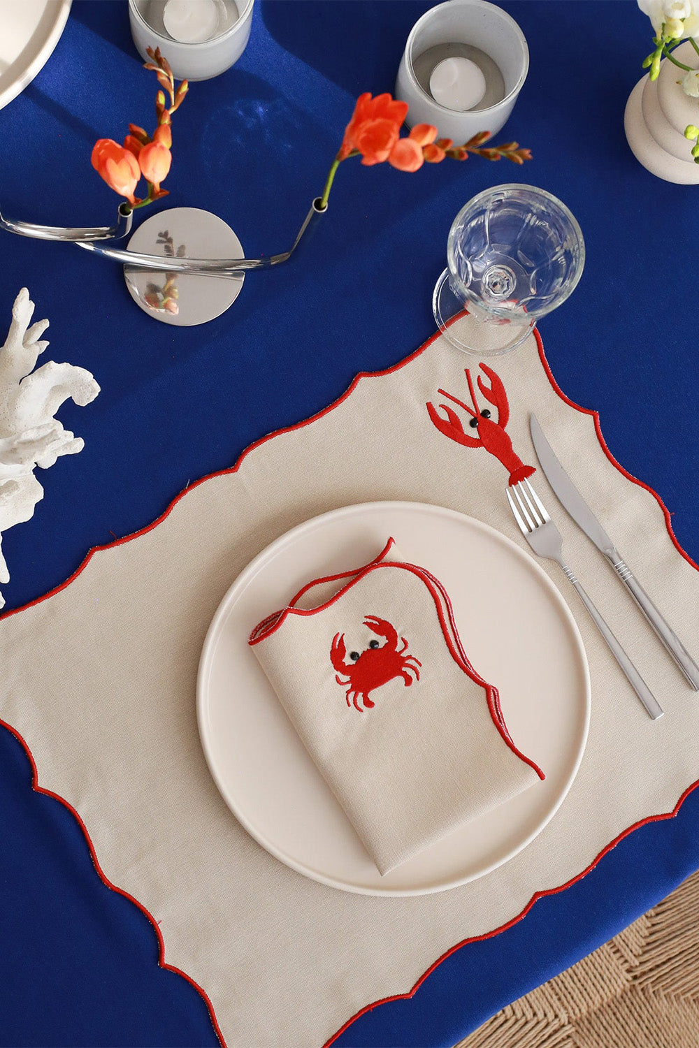 Km Home Collection-2'li Set Locusta Pamuk Amerikan Servis-Sunum Aksesuarları-1-fleurdirect.live