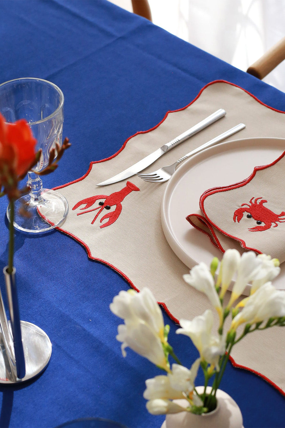 Km Home Collection-2'li Set Locusta Pamuk Amerikan Servis-Sunum Aksesuarları-4-fleurdirect.live