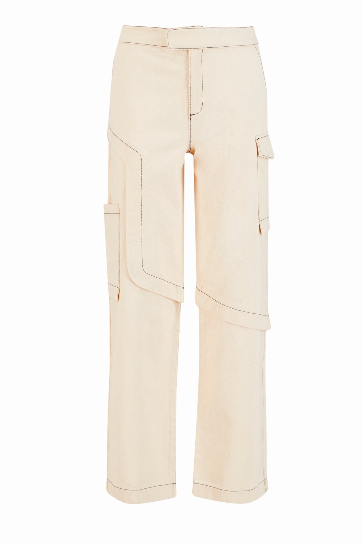 Kntlgy-Bej Denim Kargo Pantolon-Kot Pantolon-3-fleurdirect.live