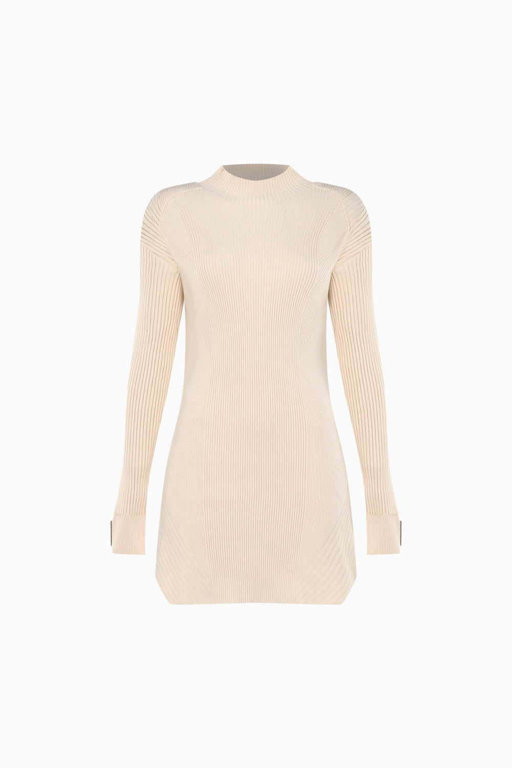 Kntlgy-Infinity Knit Bej Midi Elbise-Elbise-1-fleurdirect.live