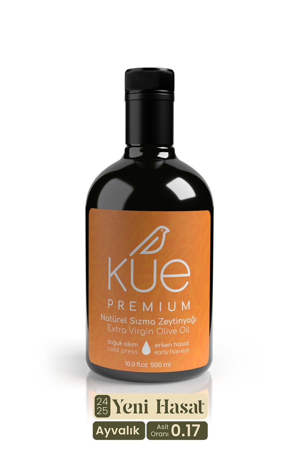 Kue Olive Oil-Premium Seri Erken Hasat Soğuk Sıkım Natürel Sızma Zeytinyağı 500 Ml-Bitkisel Ürünler-1-fleurdirect.live