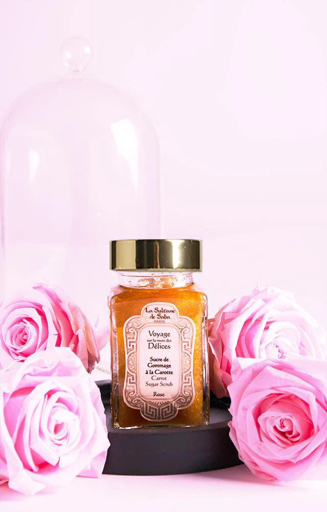 La Sultane De Saba-Carrot Sugar Scrub Rose Fragrance-Peeling-3-fleurdirect.live