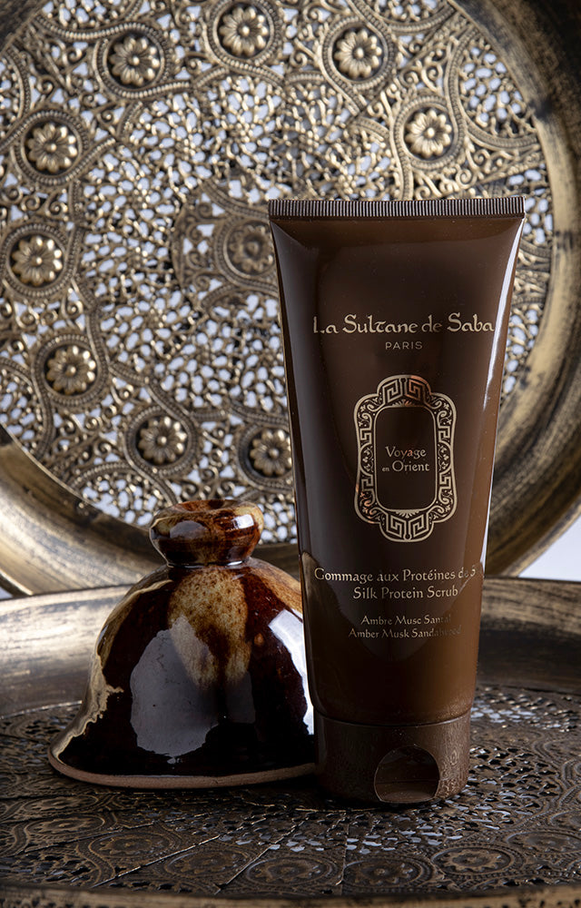 La Sultane De Saba-Silk Protein Scrub Amber Musk Sandalwood - Orient-Peeling-2-fleurdirect.live