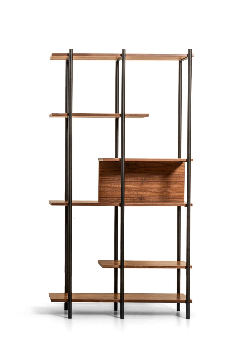 Lagoma-Harmonia Kitaplık Ahşap Raf Metal Çerçeve - 95 Cm-Kitaplık-1-fleurdirect.live
