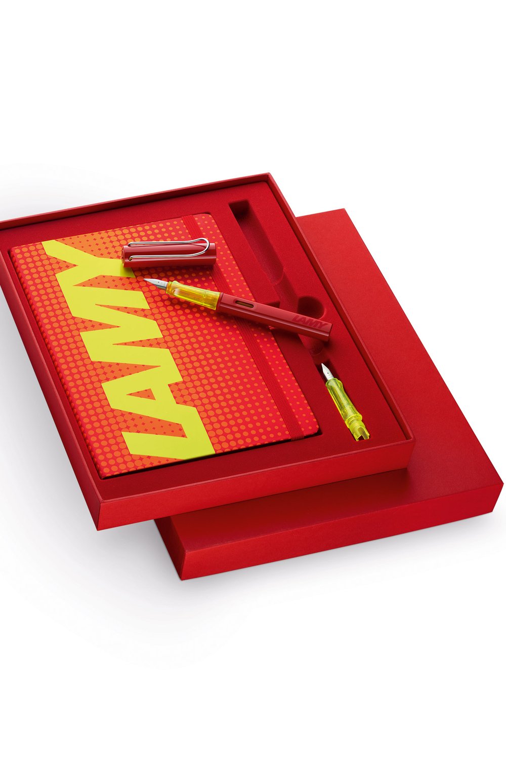 Lamy-Al Star Glossy Red Aluminium F Uc Dolma Kalem Ve Defter Special Set-Ajanda-1-fleurdirect.live