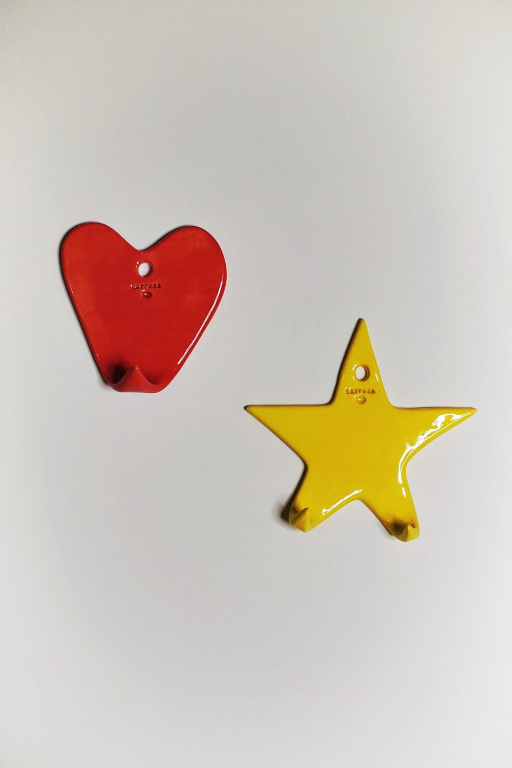 Lattuga Ceramics-Heart And Star Duvar Askılıkları-Duvar Dekorları-1-fleurdirect.live