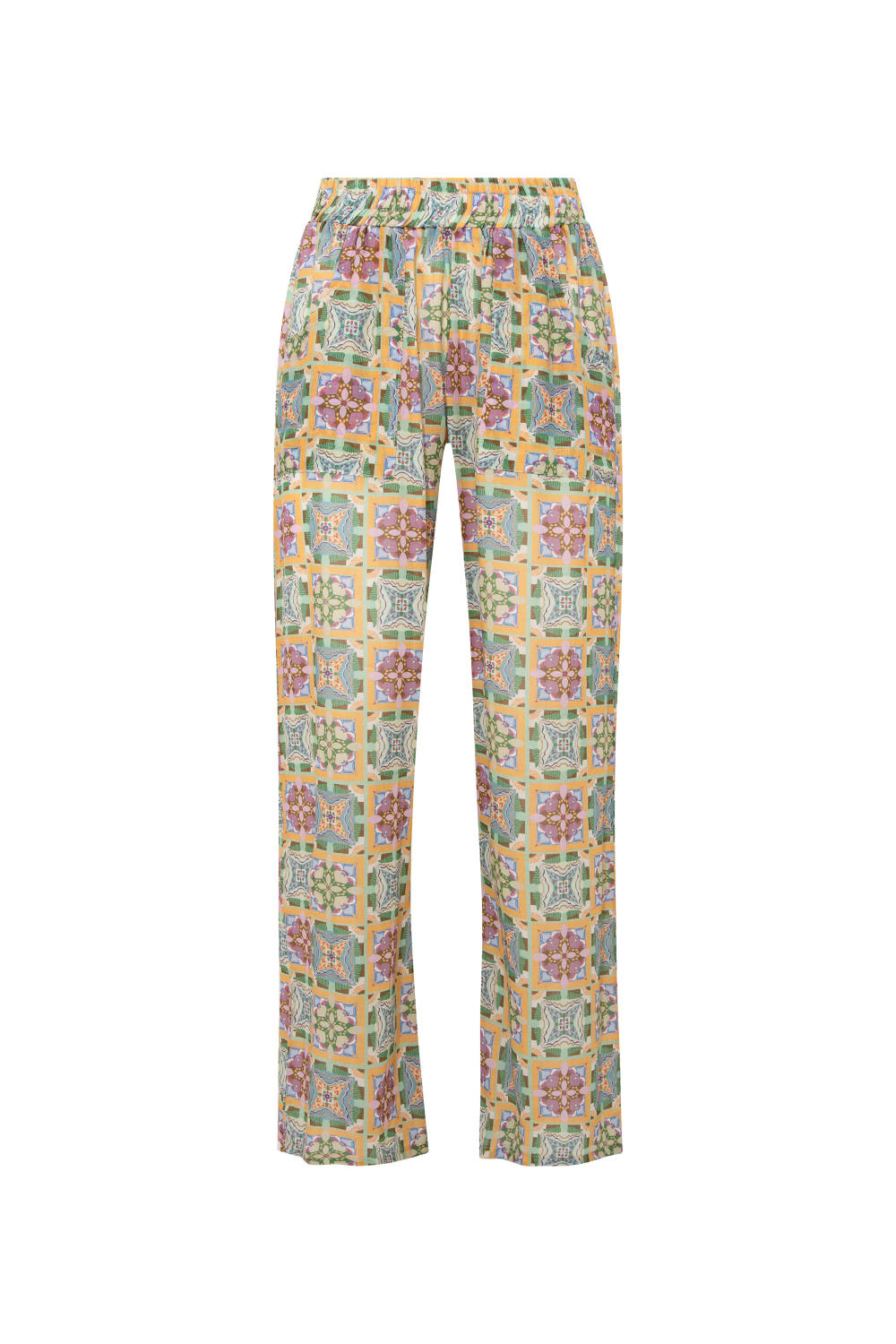 Le-Monade Dreams-Girlfriend Geometrik Desenli Pantolon-Pantolon-1-fleurdirect.live