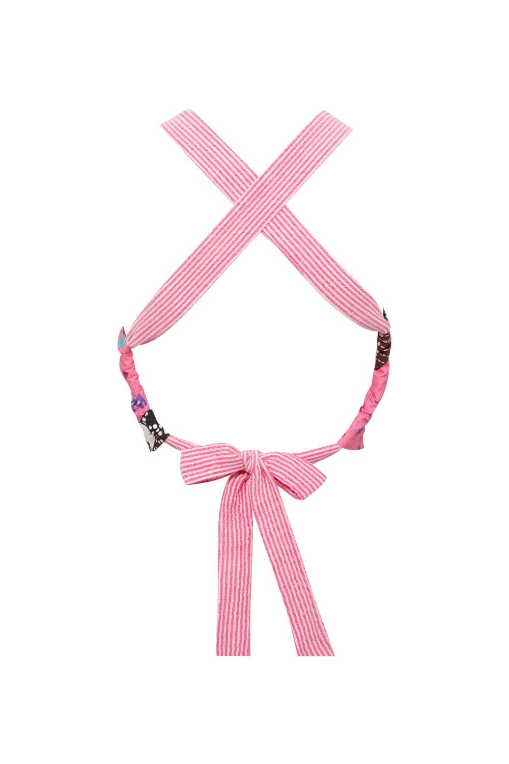 Le-Monade Dreams-SORUNLU - Pembe Balık Desenli Halter Yaka Sırt Detaylı Top-Top-2-fleurdirect.live